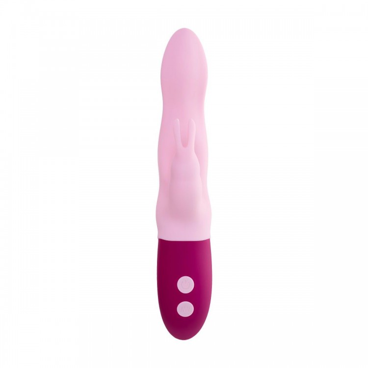 Розовый вибратор-кролик Hello Rabbit - 24,5 см.
