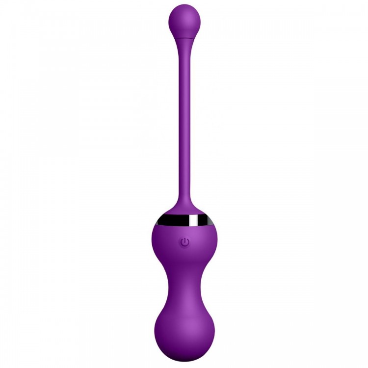 Фиолетовые вагинальные шарики Kegel Egg с браслетом