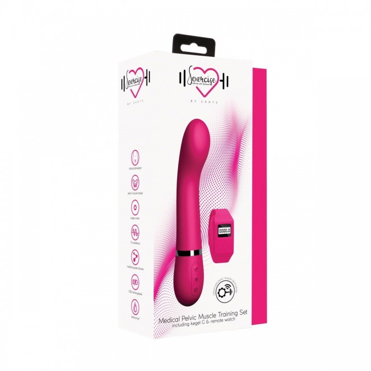 Розовый вибромассажер Kegel G - 20 см. Розовый вибромассажер Kegel G - 20 см.