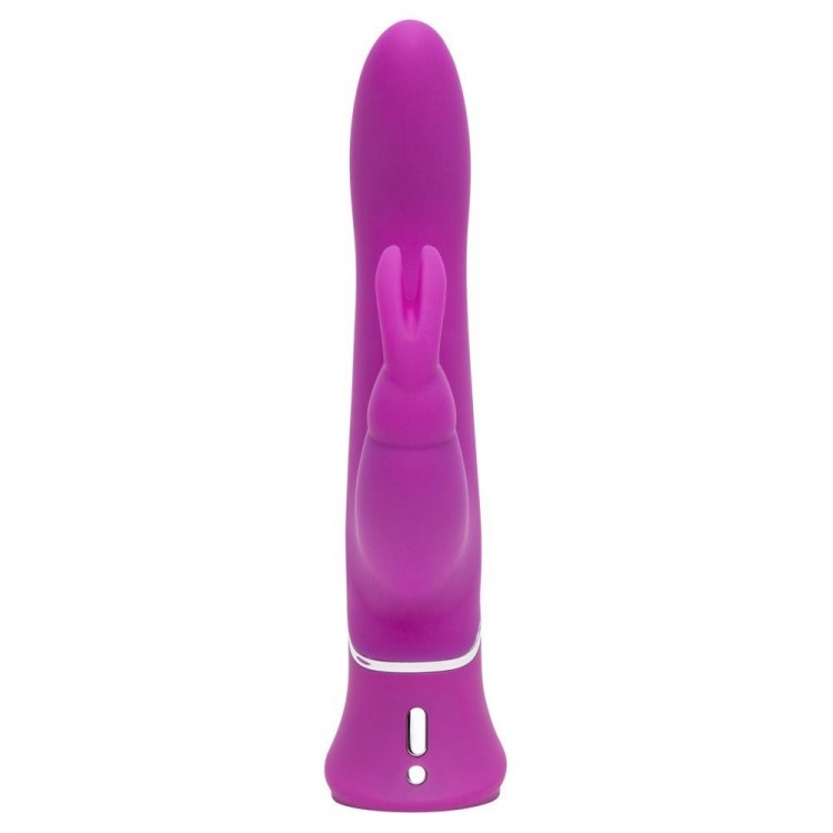 Лиловый вибратор Curve Thrusting Rechargeable Rabbit Vibrator - 24,1 см.