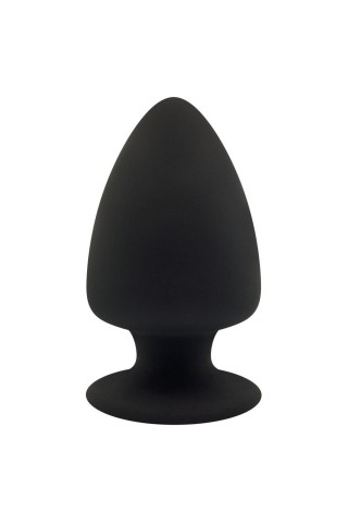 Черная анальная втулка Premium Silicone Plug S - 9 см.