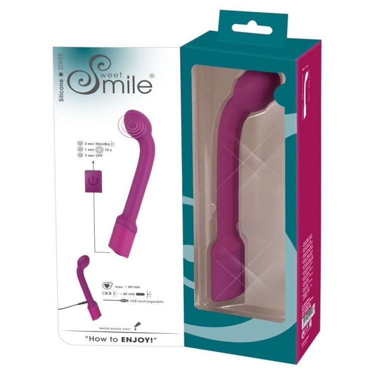 Фиолетовый вибратор G-точки G-SPOT VIBRATOR - 22 см.