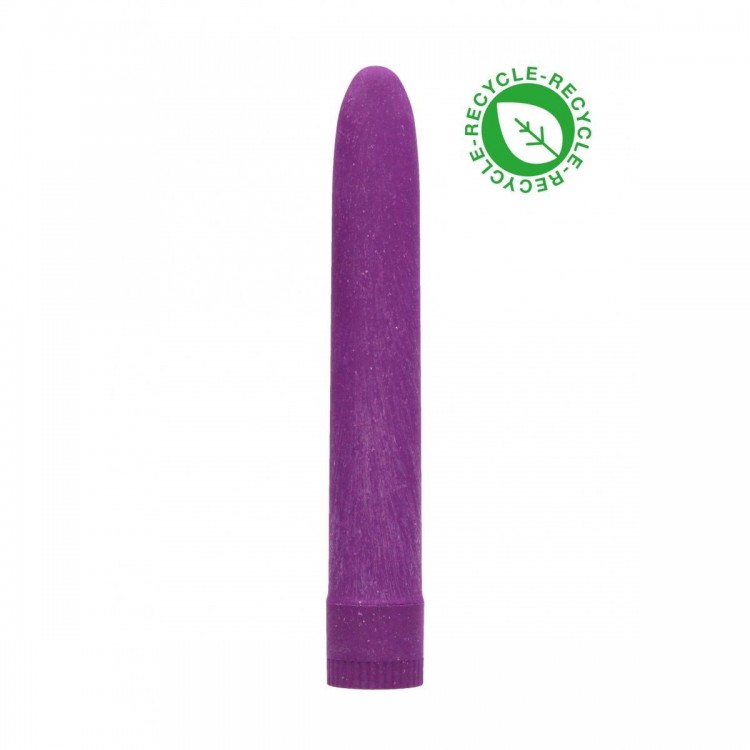 Фиолетовый эко-вибромассажер Natural Pleasure - 17,7 см.