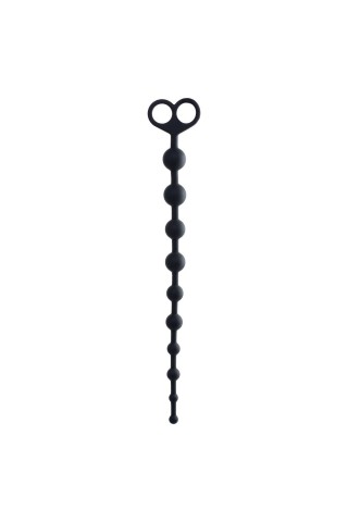 Черные анальные бусы Cephei - 33,5 см.