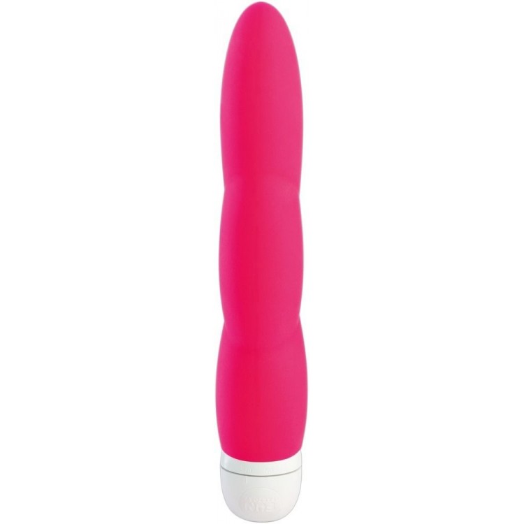 Ярко-розовый вибратор Jazzie - 17,8 см.