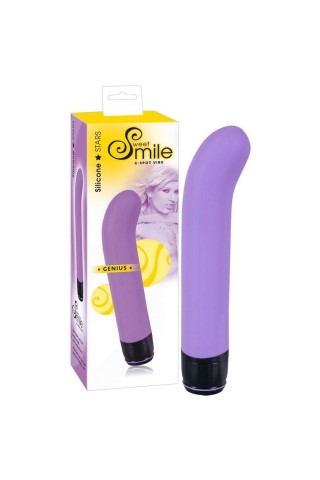 Фиолетовый вибратор G-точки Smile Genius - 20 см.