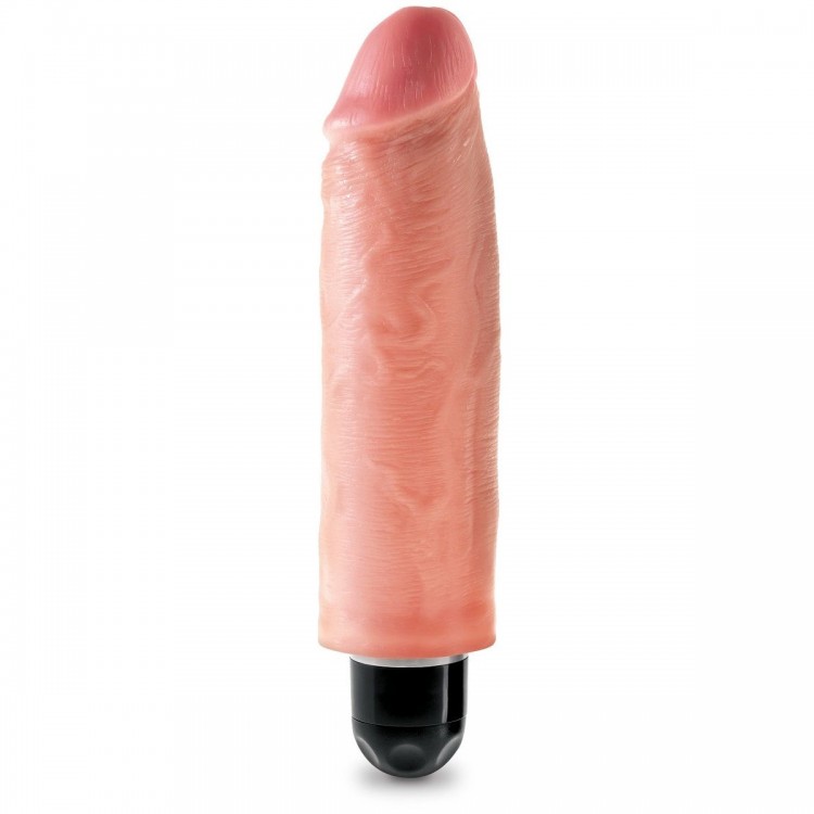 Телесный вибратор-реалистик 6" Vibrating Stiffy - 17,8 см.