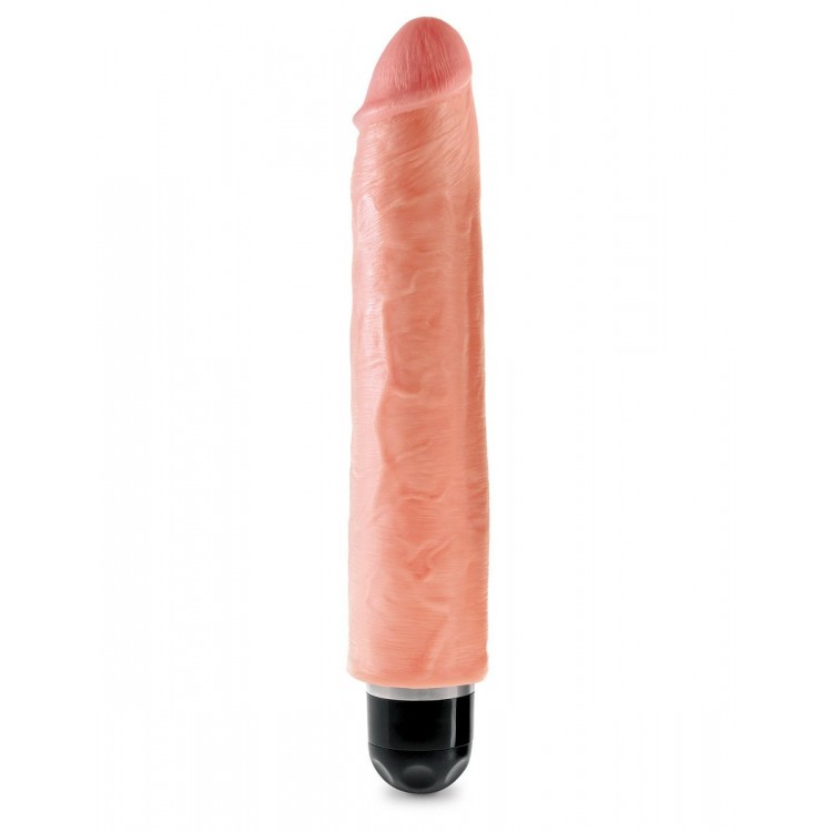 Телесный вибратор-реалистик 10" Vibrating Stiffy - 30,5 см.