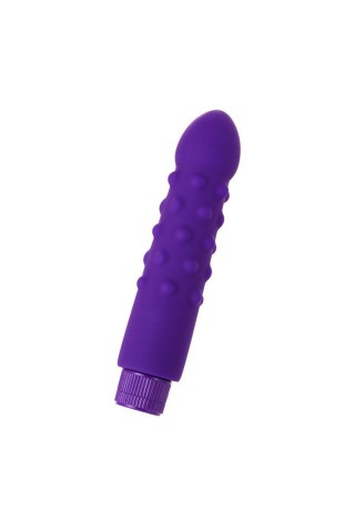 Фиолетовый вибратор с шишечками - 17 см.