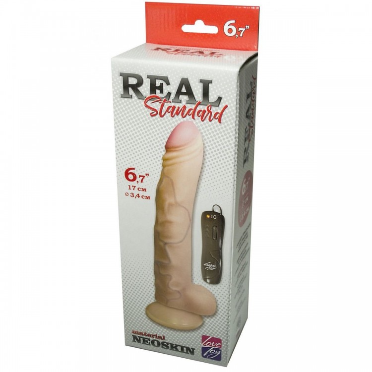 Вибратор REAL Standard с присоской - 17 см. Вибратор REAL Standard с присоской - 17 см.