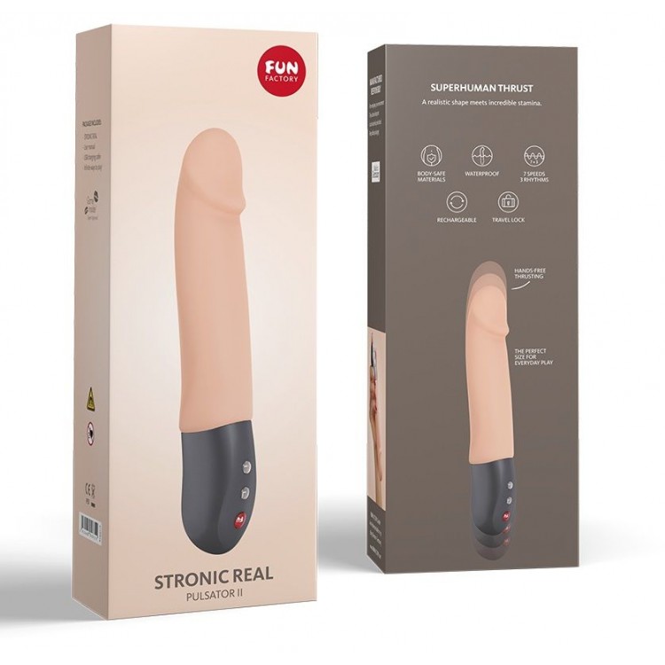 Телесный пульсатор Stronic Real - 20 см. Телесный пульсатор Stronic Real - 20 см.