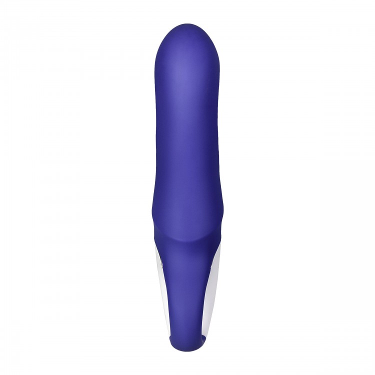 Фиолетовый вибратор Satisfyer Magic Bunny с клиторальным отростком - 17,6 см.