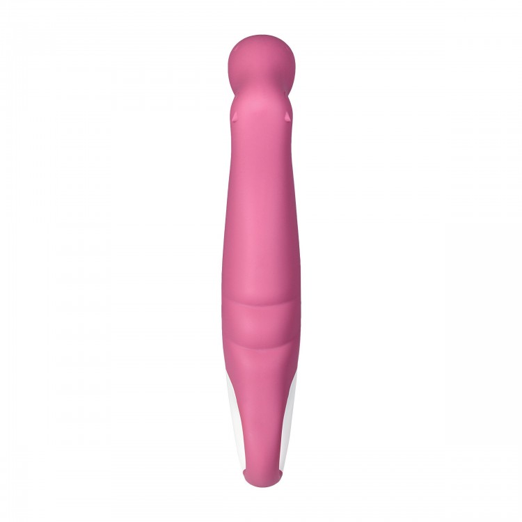 Вибратор Satisfyer Petting Hippo с загнутым кончиком - 22,9 см.