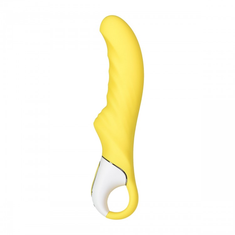 Жёлтый вибратор Satisfyer Yummy Sunshine - 22,5 см.