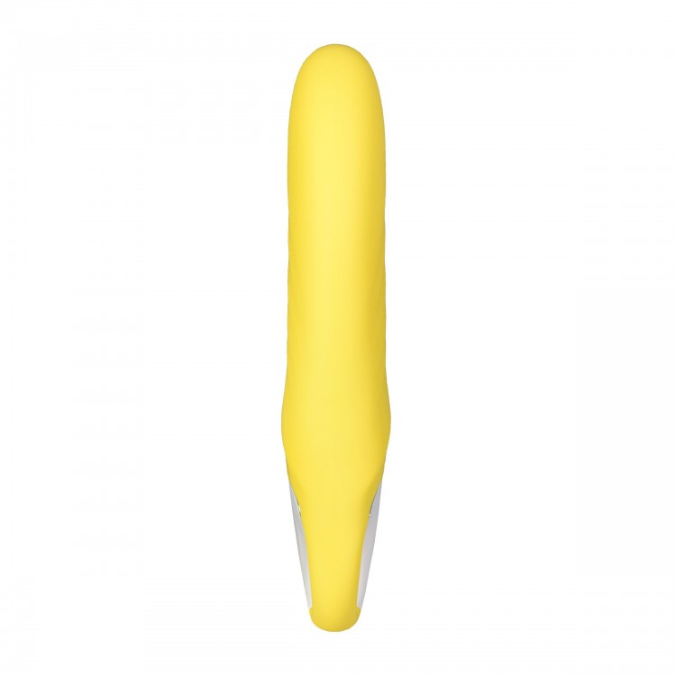 Жёлтый вибратор Satisfyer Yummy Sunshine - 22,5 см.