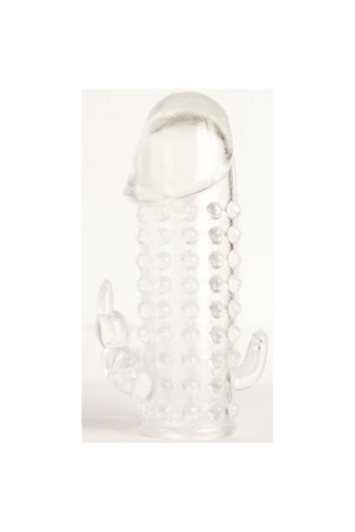 Гелевая прозрачная насадка с 2 отростками - 13 см.