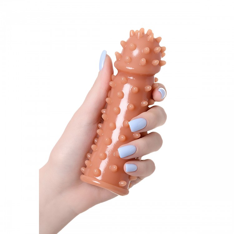 Насадка на фаллос с шипами и бугорками Extreme Sleeve 003 S-size - 12,7 см.