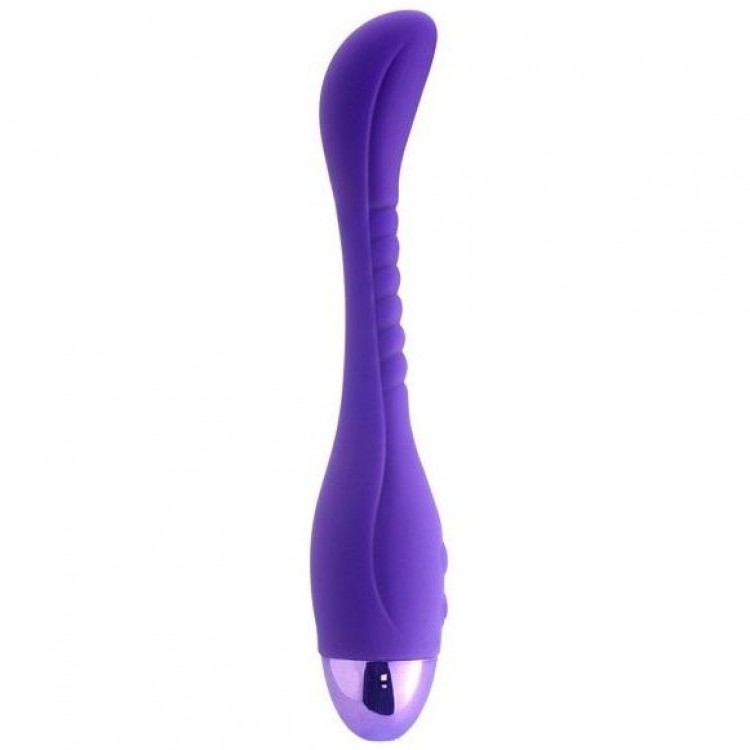 Фиолетовый вибратор INDULGENCE Slender G Vibe - 21 см.
