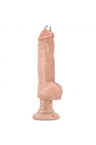 Телесный реалистичный вибратор Bad Boy Next Door с пирсингом - 33 см.