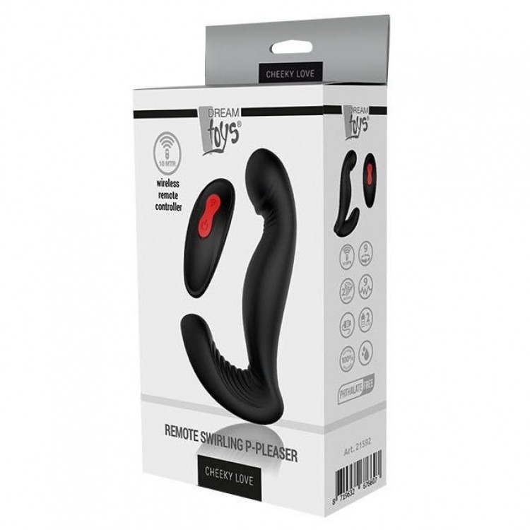 Черный вибромассажер простаты SWIRLING P-PLEASER Черный вибромассажер простаты SWIRLING P-PLEASER