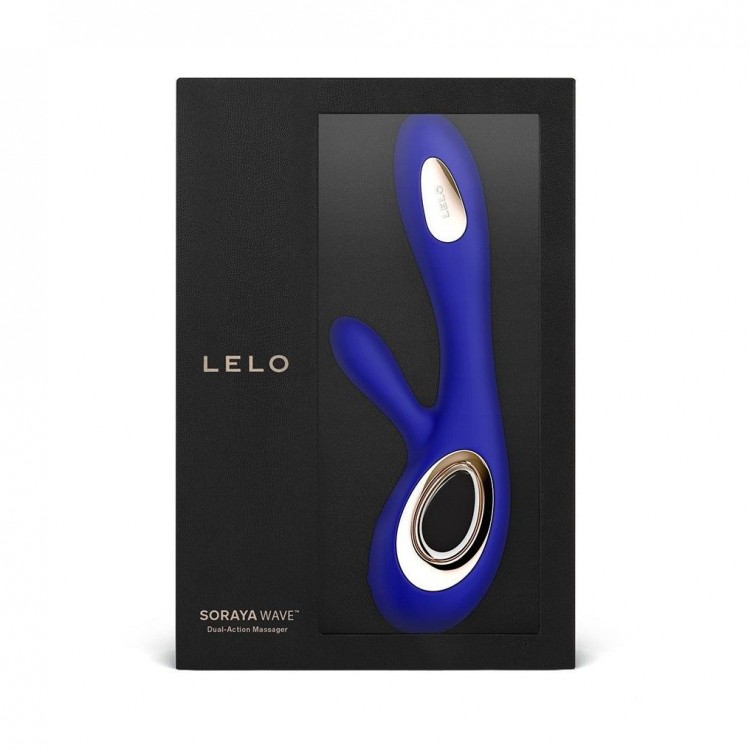 Синий вибратор-кролик Lelo Soraya Wave - 21,8 см.