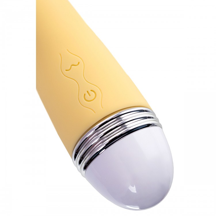 Желтый вибратор Calla - 22 см. Желтый вибратор Calla - 22 см.