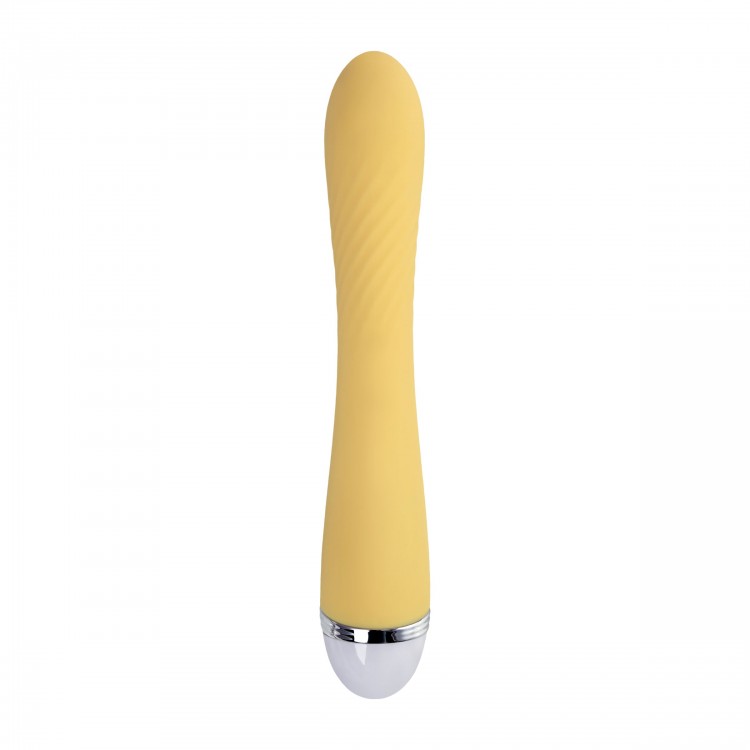 Желтый вибратор Calla - 22 см. Желтый вибратор Calla - 22 см.