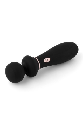 Черный вибратор So Divine Relax Portable Massage Wand - 24 см.