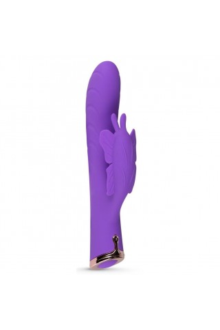 Фиолетовый вибратор-кролик The Princess Butterfly Vibrator - 20,5 см.