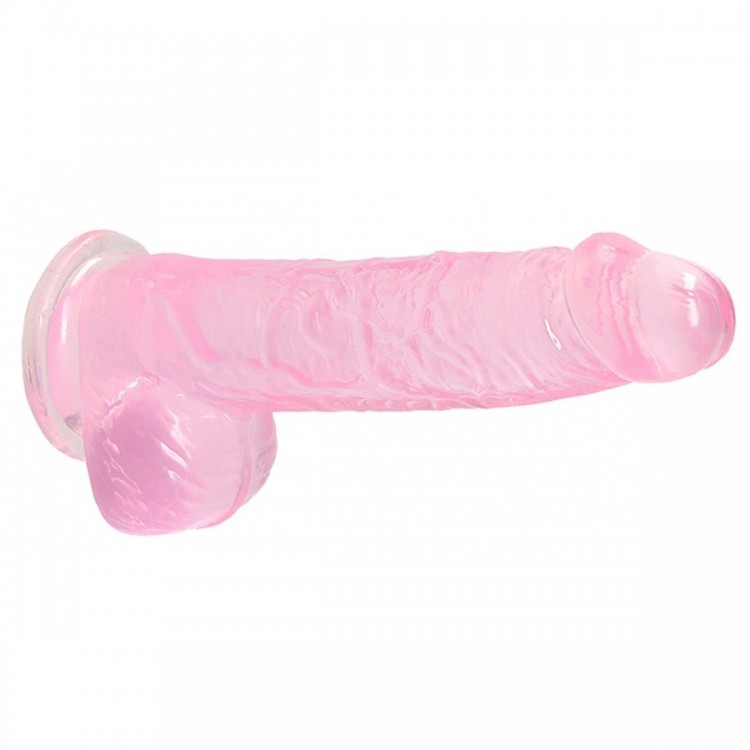 Розовый фаллоимитатор Realrock Crystal Clear 6 inch - 17 см. Розовый фаллоимитатор Realrock Crystal Clear 6 inch - 17 см.