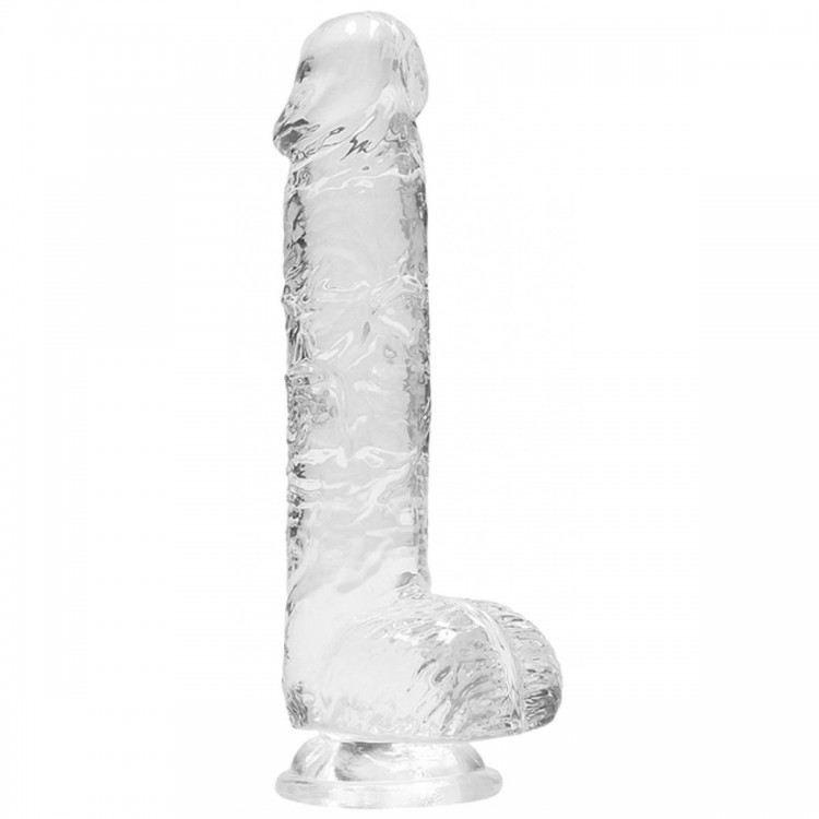 Прозрачный фаллоимитатор Realrock Crystal Clear 8 inch - 21 см.