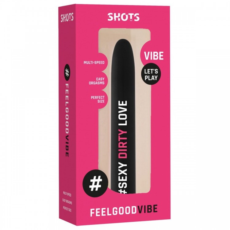 Черный гладкий вибромассажер Feelgood Vibe #Sexy dirty love - 17,2 см. Черный гладкий вибромассажер Feelgood Vibe #Sexy dirty love - 17,2 см.