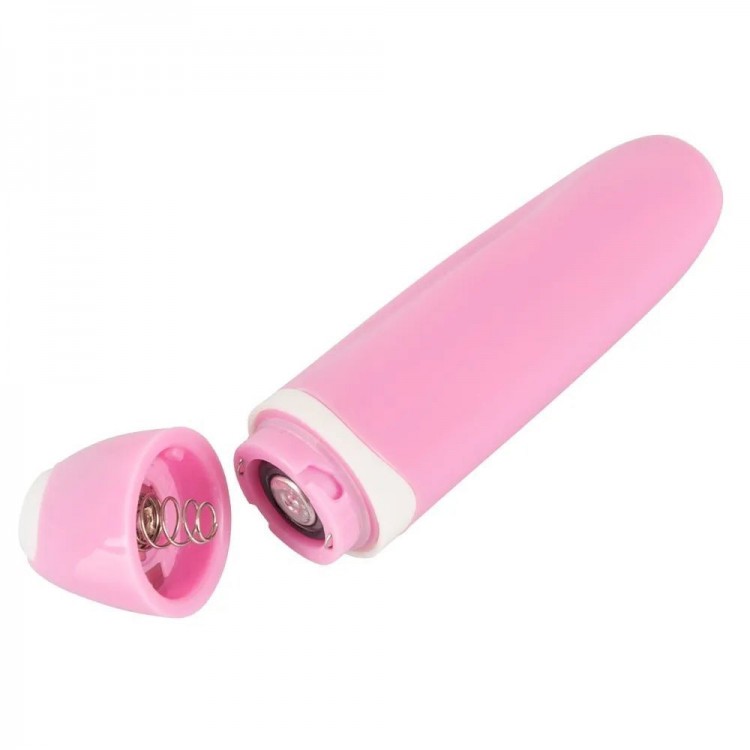 Нежно-розовая двойная вибронасадка на палец Vibrating Finger Extension - 17 см.