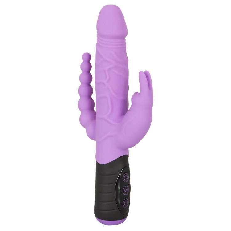 Сиреневый тройной вибратор Triple Vibrator - 22,2 см.