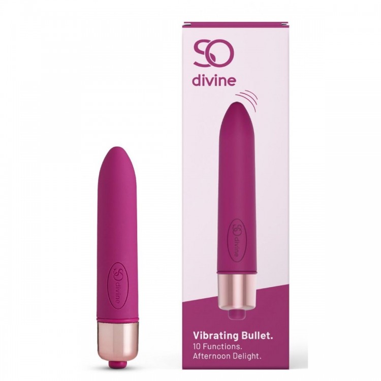 Ярко-розовая гладкая вибропуля Afternoon Delight Bullet Vibrator - 9 см.