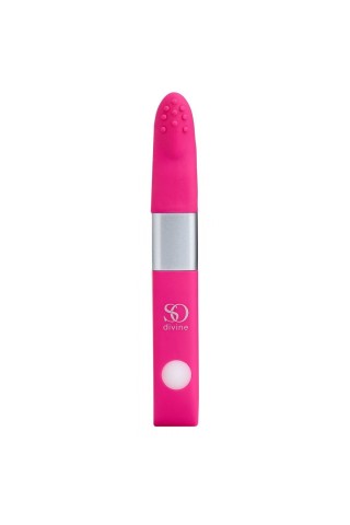 Ярко-розовый вибростимулятор Get Lucky USB Vibrator - 12 см.