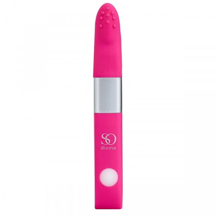 Ярко-розовый вибростимулятор Get Lucky USB Vibrator - 12 см.