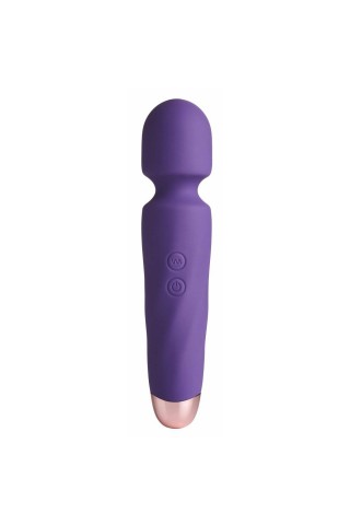 Фиолетовый вибромассажер Smooth Operator Rechargeable Wand - 19,5 см.