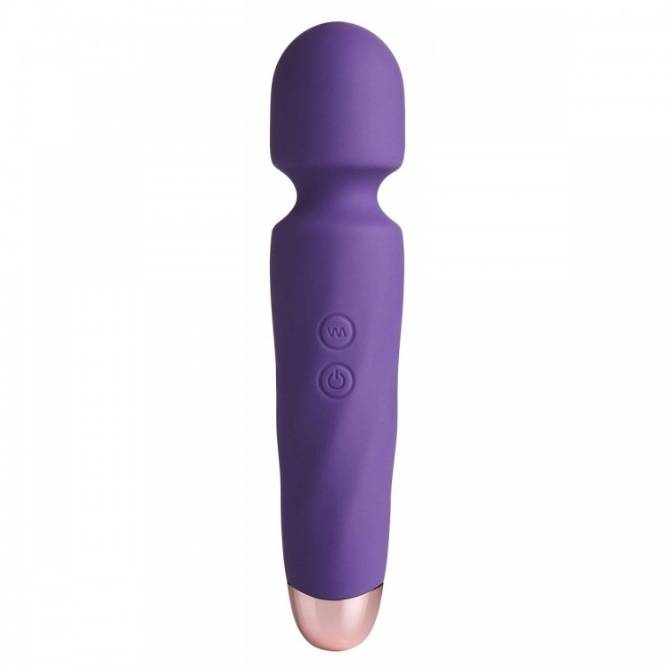 Фиолетовый вибромассажер Smooth Operator Rechargeable Wand - 19,5 см.