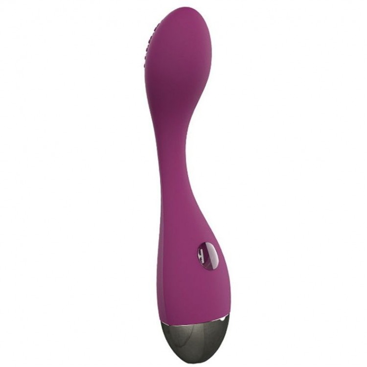 Фиолетовый вибромассажер G-Spot Evelyn - 15,1 см.