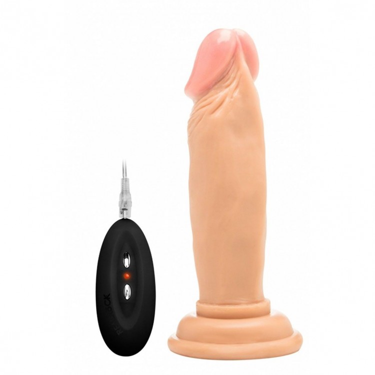 Телесный вибратор-реалистик Vibrating Realistic Cock 6 - 15 см.