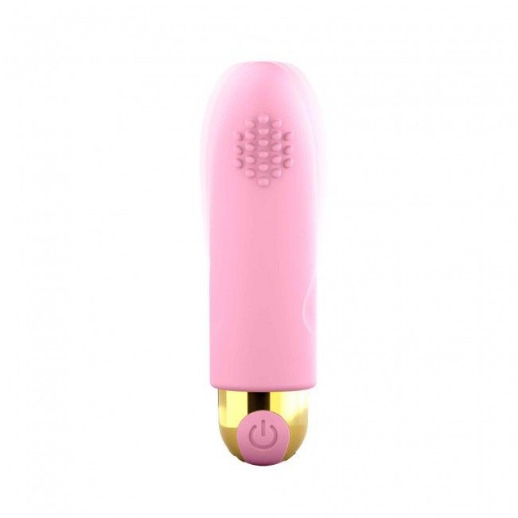 Розовый вибратор на палец Touch Me - 8,6 см.