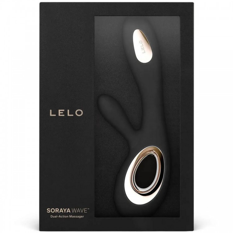 Черный вибратор-кролик Lelo Soraya Wave - 21,8 см.