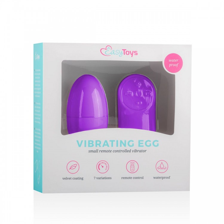 Фиолетовое виброяйцо Vibrating Egg с пультом ДУ