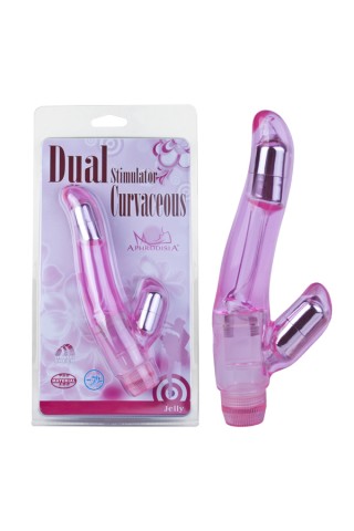 Розовый вибростимулятор Dual Stimulator Curvaceous