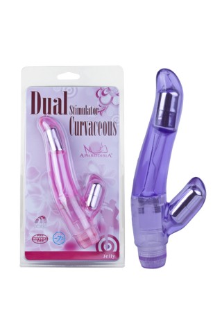 Фиолетовый вибростимулятор Dual Stimulator Curvaceous