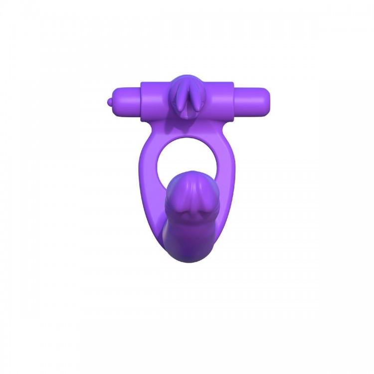 Эрекционное кольцо для двойного проникновения Silicone Double Penetrator Rabbit