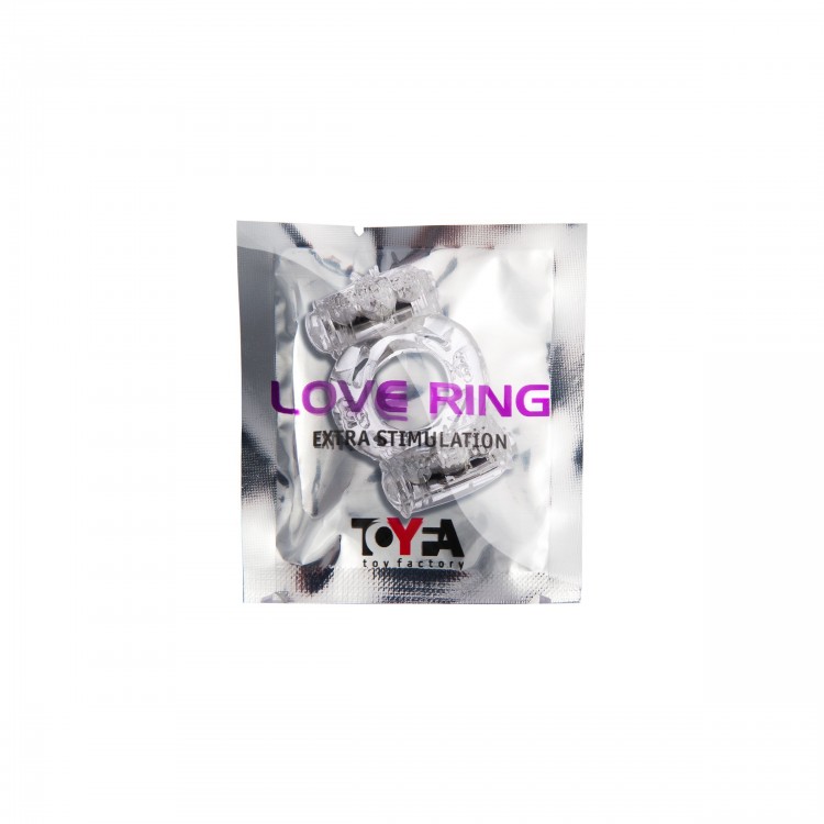 Прозрачное виброкольцо с двумя вибропульками