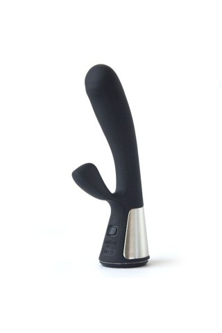 Чёрный интерактивный вибратор Kiiroo Ohmibod Fuse - 18 см.