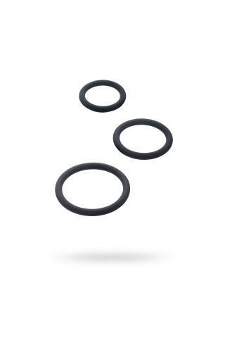 Набор из 3 чёрных эрекционных колец